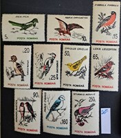 Románia 1993. Madarak teljes bélyegsorozat (10 db) - MNH postatiszta