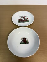 Hollóházi Gyermek Macis Porcelán Étkészlet A187