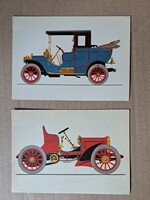 Veterán Automobilok – Gyűjtői Képeslap Pár, Oldtimer Téma”