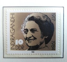ND3056 / NDK 1986 Indira Gandhi bélyeg postatiszta