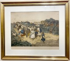 Deák-Ébner Lajos – Aratók hazafelé
