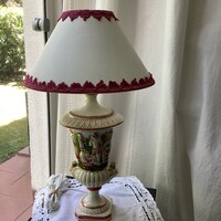 Olasz Capodimonte stílusú majolika lámpa