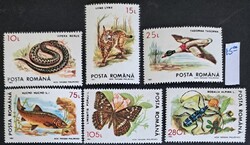 Románia 1993 - Védett fauna teljes sor (6 db) - Postatiszta (MNH)