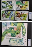 Románia 1994 Duna-delta védett faunája és flórája teljes sor + blokk (MNH)