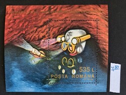 Románia 1993 Movile-barlang barlangi fauna kutatás bélyegblokk postatiszta