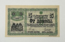 Ostffyasszonyfa 5 Korona 1916 - Csak MS a sorozatszámnál - aUNC-UNC tartásban / Hajtatlan - RITKA