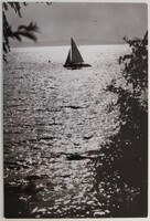 Képeslap, Balaton, vitorlás (e)