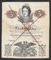 5 gulden 1859 korabeli hamisítvány F+
