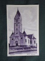 Képeslap,Kaposvár,Hősök temploma látkép,,Bencze Ernő plébánosmak,Szigetvár,Barasits Bp.1930-