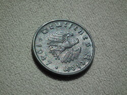 Németország, horogkereszt nélküli birodalmi 10 Pfennig (Reichspfennig), 1947 F
