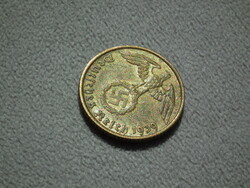 Németország, horogkeresztes birodalmi 5 Pfennig (Reichspfennig), 1939 F
