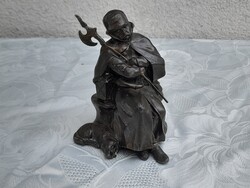 Antique Bronzed Tin Soldier Statue