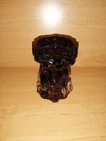 Ingrid Glashütte vintage lila jégüveg váza "Rock Cristal" sorozatból (3/d)