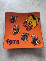 Original, made in 1975 hungarian enameled wall ornament with Bubu figure