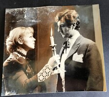 Caa. 1978 HALÁSZ JUDIT - TAHI TÓTH LÁSZLÓ SZÍNMŰVÉSZ KORABELI EZÜSTZSELATINOS FOTÓ VÍGSZINHÁZ