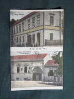 Képeslap,Hosszúhetény,Nagy fogadó,étterem,Hangya Szövetkezet üzlete,Községháza,1910-