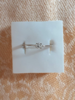 White gold ring with diamond