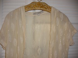 100% silk gyöngyös hernyóselyem boleró, kabátka