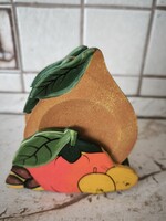 Wooden, Pear-shaped Coaster with Holder for Sale
