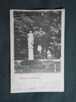 Képeslap,Harkány,park szobor látkép,részlet,Feiler Mariska kiadás Siklós ,1900-