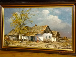 PUSKÁS IMRE ( 1933-2003 ) : NAPSÜTÉSBEN ( SZÍNES TANYA )