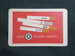 Kártyanaptár,Magyar dohánygyárak,lottó,fecske cigaretta, 1968  (7)