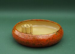 Régi retro magyar iparművészeti kerámia ikebana váza Luria Vilma ?