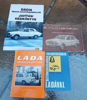 Retro Autós Könyvek - 2 Dacia + 2 Lada