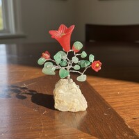 Tree of Life with flowers, small crystal flower, flowering tree, gift for anniversary, christening, wedding