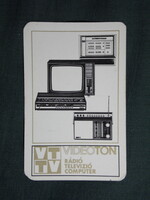Kártyanaptár,Videoton,rádió,televízió,computer,grafikai, 1973  (7)