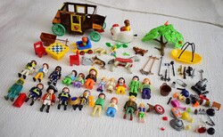 Játék csomag Playmobil Schenk Geobra figura állat , növény , kalóz , lovag , lovaskocsi ,... 50db.+