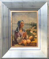 Pécsi-Pilch Dezső (1888-1949) : Balatoni Madonna