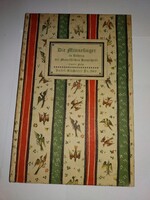 Hans Naumann-A minnesingerek képekkel a Manesse-kódexből II.NÉMET NYELV(gótbetűs) könyv INSEL VERLAG
