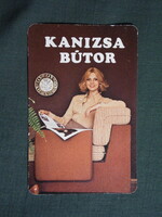 Kártyanaptár,Kanizsa bútorgyár,Nagykanizsa,női modell, 1979   (7)