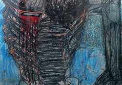 Menyhárt Tamás "Menyus" (1966-): Nagyméretű alkotása , 70 x 100 cm , 2014