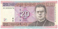 20 litu 2007 Litvánia