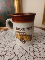 Vintage porcelán autós bögre (közismert nevén „Kacsa”) Porcelán/Angol/Bögre/.