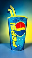 Retro Pepsi vilàgító mozis reklámtàbla, falilámpa