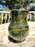GLAZED WINE JUG