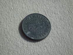 Németország, horogkeresztes birodalmi 1 Pfennig (Reichspfennig), 1944 E