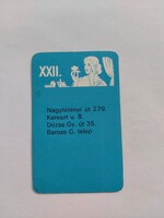 XXII. kerület HÁZTARTÁSI- ÉS ILLATSZERBOLTJAI kártyanaptár 1977