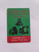 Kardos Tüzép Kiskunhalas kártyanaptár 2010