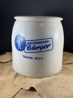 Ritka nagy Bürger Majonezes sómázas kerámai csupor ( 10l )