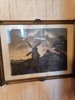 Rudnay Gyula: Est a malomnál (grafika)