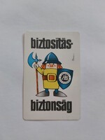 ÁLLAMI BIZTOSÍTÓ kártyanaptár 1976 - biztosítás - biztonság