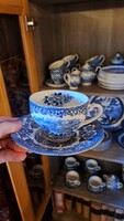 Enoch Wedgwood "Lochs of Scotland" kék-fehér angol fajansz teáscsésze