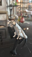 Hollóházi art deco cica