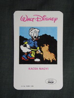Kártyanaptár,Mini prop,Walt Disney,Kacsa Nagyi rajzfilm, 1986   (7)