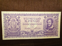TÍZMILLIÓ B.-PENGŐ 1946 HAJTATLAN !!!