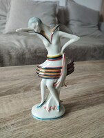 Art deco Sitzendorf porcelán lány figura
